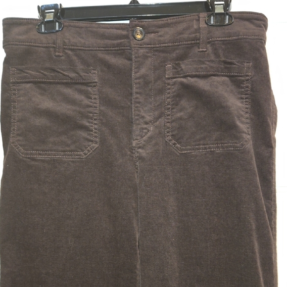 LOFT 2 Pairs: BROWN & NAVY Palmer Wide Leg Corduroy Pants Both Are Size 6 - Picture 8 of 9